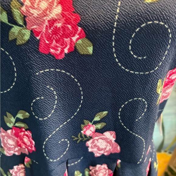 LuLaRoe Pink and Red Pleated Midi Sundress - Picture 2 of 7